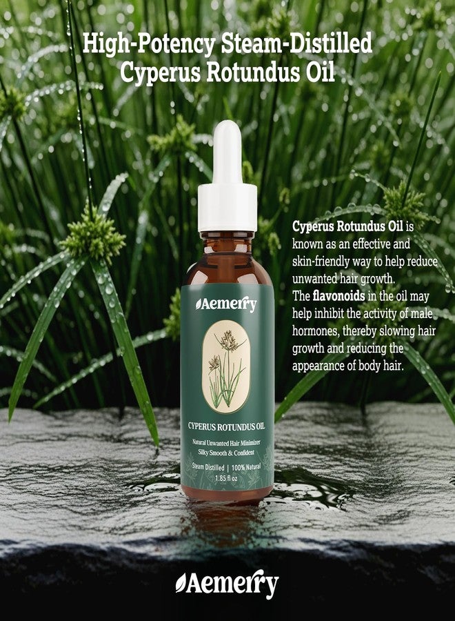 Aemerry Cyperus Rotundus Oil: Natural Cyperus Rotundus Oil for Hair Removal, Pure Hair Inhibitor Serum, Slow & Reduce Regrowth for Face & Body, Moisturizing, Soothing & Smoothing Skin Care for All Skin Types. - Image 3